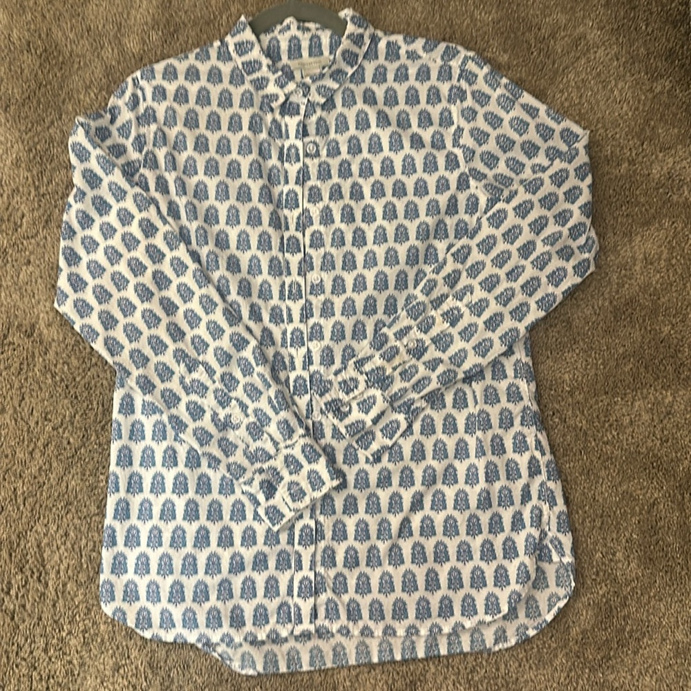 Garnet Hill Essential Org Cotton Shirt